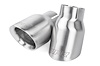 Double-Walled 3.5" Slash-Cut Tips (Brushed Silver) - Set of 2