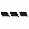 Side Fender Vent 6 pc. Universal Rectangle Triple Chrome Plated ABS - image 1