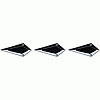Side Fender Vent 6 pc. Universal Diamond Triple Chrome Plated ABS - image 1