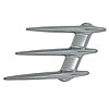 Side Fender Vent 2 pc. Universal Ri-Bar Triple Chrome Plated ABS - image 1