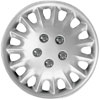 Aftermarket Wheel Cover 14 in. 15 Slots Metal Clip Silver Finish - image 1