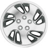 Aftermarket Wheel Cover 15 in. 10 Slot w/Silver Vents Metal Clip Chrome w/Silver Finish - image 1