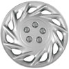 Aftermarket Wheel Cover 14 in. 11 Directional Spokes Plastic Clip Chrome Finish - image 1