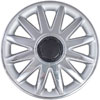 Aftermarket Wheel Cover 15 in. 12 Spokes w/Silver Vents Metal Clip Chrome w/Silver Finish - image 1