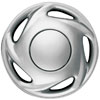 Aftermarket Wheel Cover 14 in. 5 Directional Holes Metal Clip Silver Finish - image 1