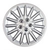 Aftermarket Wheel Cover 15 in. 15 Spokes Metal Clip Silver Finish - image 1