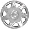 Aftermarket Wheel Cover 14 in. 7 Directional Spokes Metal Clip Silver Finish - image 1