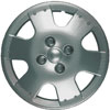 Aftermarket Wheel Cover 14 in. 6 Spokes Metal Clip Silver Finish - image 1