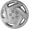 Aftermarket Wheel Cover 15 in. 5 Directional Spokes Bolt-On Clip Silver Finish - image 1