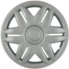 Aftermarket Wheel Cover 15 in. 12 Directional Spokes Metal Clip Silver Finish - image 1