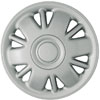 Aftermarket Wheel Cover 15 in. 12 Holes Metal Clip Silver Finish - image 1