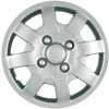 Aftermarket Wheel Cover 14 in. 8 Spokes Metal Clip Silver Finish - image 1