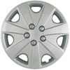 Aftermarket Wheel Cover 15 in. 7 Spokes Metal Clip Silver Finish - image 1