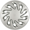 Aftermarket Wheel Cover 15 in. 10 Directional Slots Metal Clip Silver Finish - image 1
