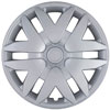 Aftermarket Wheel Cover 16 in. 6 Split Spokes Metal Clip Silver Finish - image 1