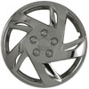 Aftermarket Wheel Cover 15 in. 5 Directional Spokes Metal Clip Chrome Finish - image 1