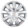Aftermarket Wheel Cover 15 in. Wheel # 61136 Metal Clip Silver Finish - image 1