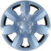 Aftermarket Wheel Cover 14 in. 7 Spokes Wheel # 55560 Plastic Clip Chrome Finish - image 1