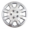 Aftermarket Wheel Cover 16 in. 7 Spokes Wheel # 57580 Metal Clip Silver Finish - image 1