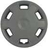 Aftermarket Wheel Cover 15 in. 6 Hole Design Metal Clip Silver Finish - image 1