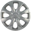 Aftermarket Wheel Cover 15 in. 8 Spokes Plastic Clip Chrome Finish - image 1
