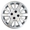 Aftermarket Wheel Cover 15 in. 12 Spokes Bolt-On Clip Silver Finish - image 1