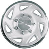 Aftermarket Wheel Cover 16 in. 7 Directional Spokes Metal Clip Silver And Chrome Finish - image 1