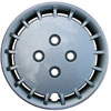 Aftermarket Wheel Cover 14 in. 17 Straight Spokes Bolt-On Clip Silver Finish - image 1