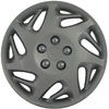Aftermarket Wheel Cover 16 in. 7 Split Spokes Plastic Clip Silver Finish - image 1