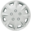 Aftermarket Wheel Cover 15 in. 8 Holes Plastic Clip Silver Finish - image 1