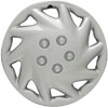 Aftermarket Wheel Cover 14 in. 10 Directional Holes Plastic Clip Silver Finish - image 1