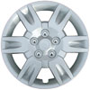 Aftermarket Wheel Cover 16 in. 6 Spoke OS Clip Plastic Clip Silver Finish - image 1