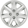 Aftermarket Wheel Cover 15 in. 6 Spokes Wheel # 55056 Plastic Clip Silver Finish - image 1