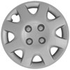 Aftermarket Wheel Cover 15 in. 8 Spokes Wheel # 55044 Plastic Clip Silver Finish - image 1