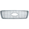 Grille Overlay 1 pc. Triple Chrome Plated ABS Snap-In Honeycomb Style - image 1