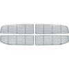 Grille Overlay 4 pc. Triple Chrome Plated ABS Snap-In Slat Bar Style - image 1