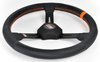 D-Model MPI-DM2-15-XL Dirt Racing 15 in. Aluminum Steering Wheel w/2.25 in. Dish [Black w/Orange Marker, Stitching] - image 3