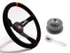 Track Day/Drifting 14 in. Steering Wheel Kit w/Suede Brush & Quick-Release Hub - image 1