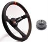 Track Day/Drifting 14 in. Steering Wheel Kit w/Quick-Release Hub - image 1