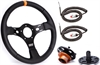13 in. Diameter Drag Race Steering Wheel Kit, Bolt-On Style Flange - image 1