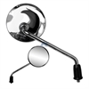 Round stainless steel mirror with aluminum die-cast metal brackets pair - image 1