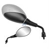Oval mirror with aluminum die-cast metal brackets pair - image 1