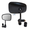 Matte black 7/8 universal semi-rectangle bar end mirror - image 1