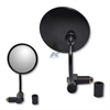 Matte black 7/8 universal round bar end mirror - image 1