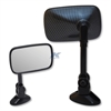 Carbon universal short stem fairing mount mini rectangle mirror - image 1