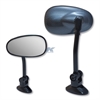 Carbon universal long stem fairing mount mini oval mirror - image 1