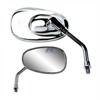 Chrome universal mini oval mirror 10mm - image 1