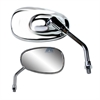 Chrome Yamaha reverse thread mini oval mirror RH - image 1
