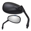 Matte black Yamaha reverse thread mini oval mirror RH - image 1