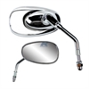 Chrome mini oval mirror Harley mount - image 1